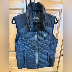 Michael Kors Black Quilted Puffer Vest with MK Logo